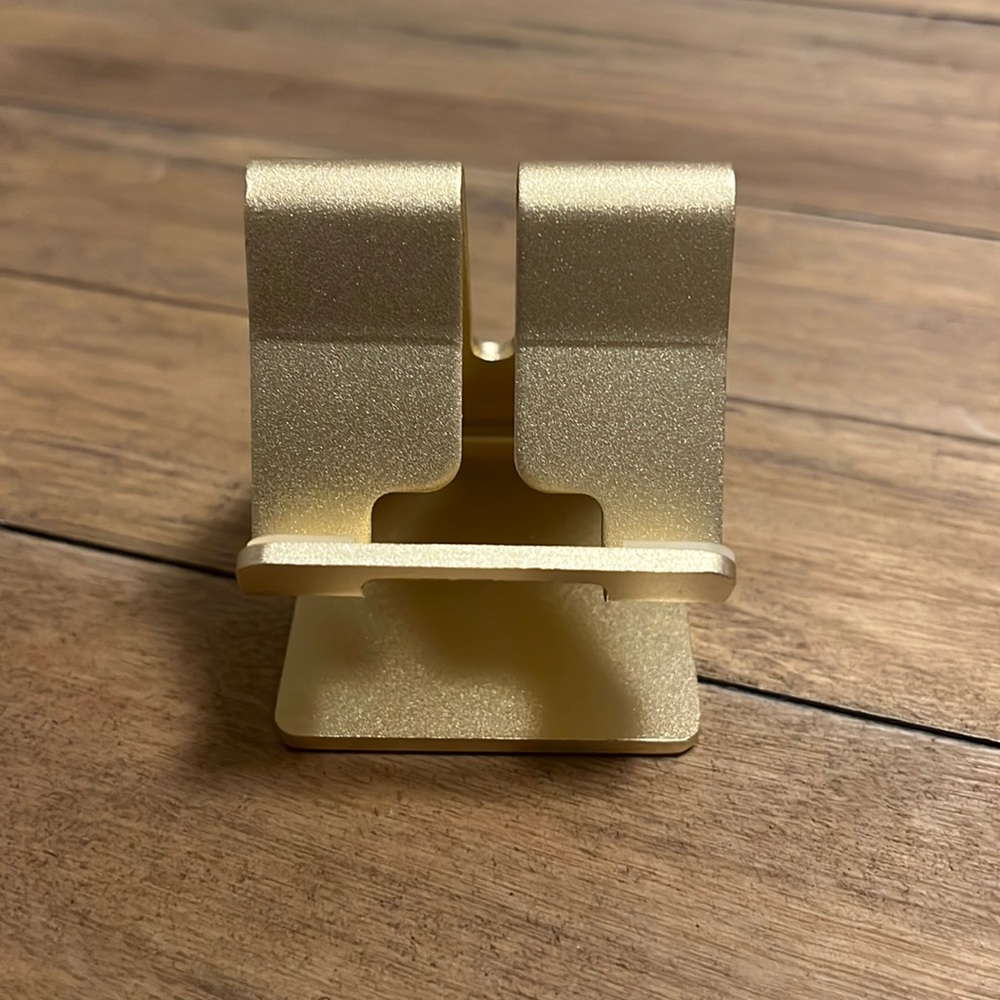 Gold phone stand